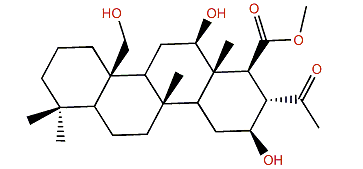 Methyl 12b,16b,22-trihydroxy-24-methyl-24-oxo-25-scalaranoate